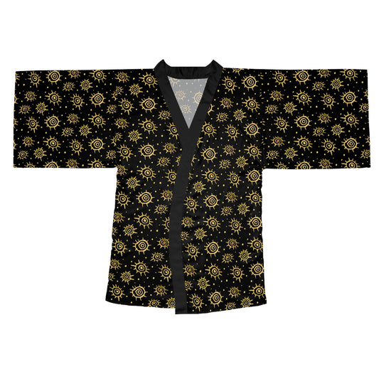 Black Golden Suns Kimono