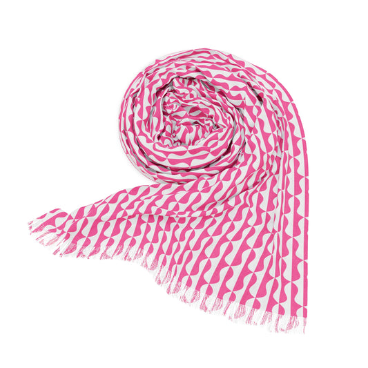 Pink Geometric Lightweight Scarf