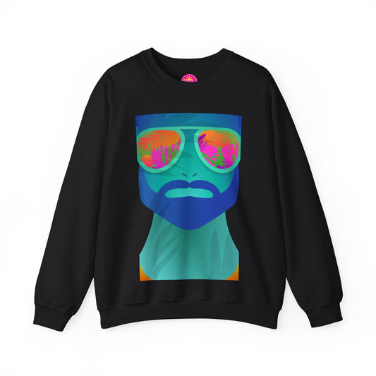 Man in Shades Graphic Crewneck Jumper