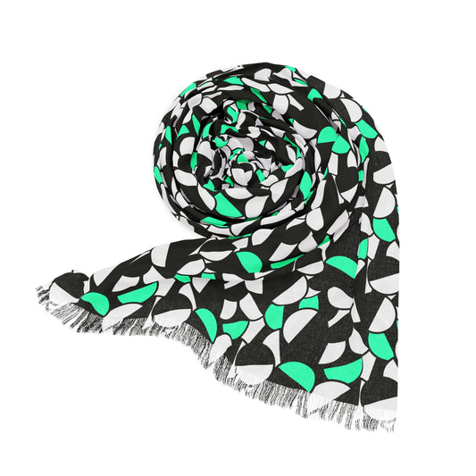 Mint Geometic Lightweight Scarf