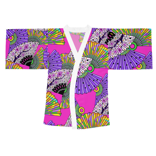 Hot Pink Fans Kimono