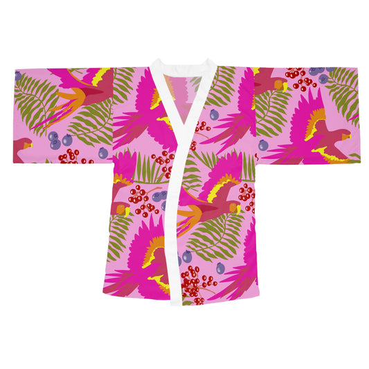 Pink Parrots Kimono