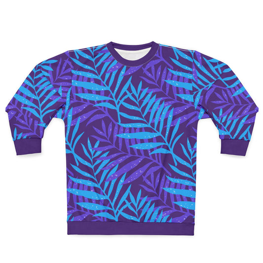 Blue and Purple Palm Throngs Jumper